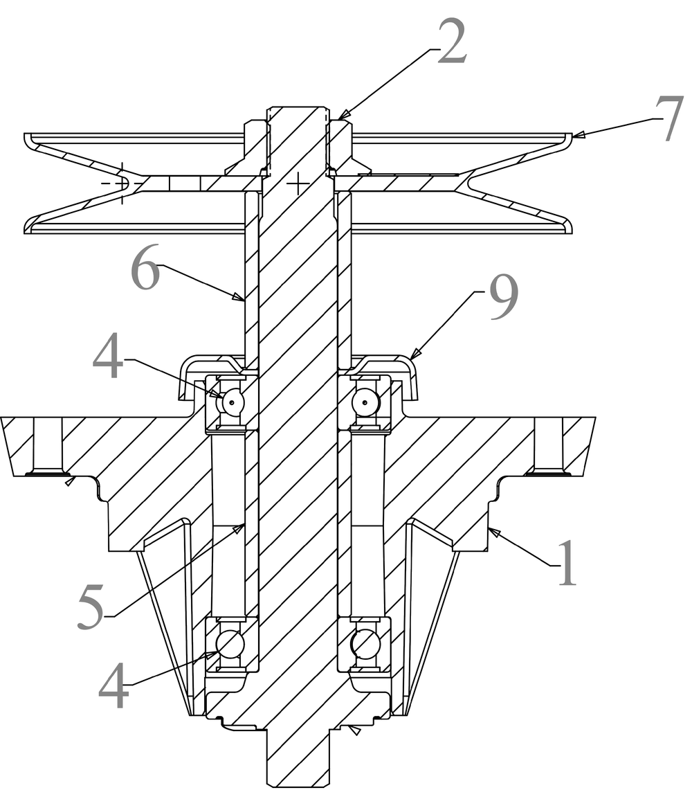 Spindle Diagram and Parts List for ZT1-54KH (17CM010)(2022) Cub Cadet Lawn Tractor